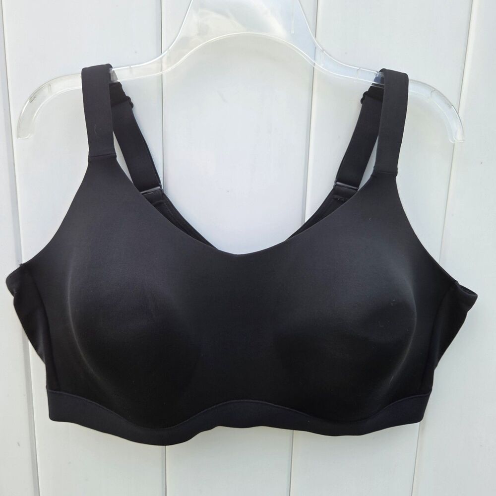 Cacique Wireless Comfort Lightly Lined Bra 46DDD Black